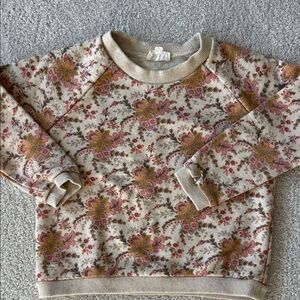 Louise Misha Floral Kids Sweatshirt - beige/pinks/mustard - size 6
